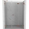 Mexen Lunar-F Falttür für Dusche rechts 110 cm, transparent, gebürstetes Kupfer - 836S-110-050-65-00-P