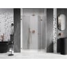 Mexen Lunar-F Falttür für Dusche rechts 110 cm, transparent, gebürstetes Kupfer - 836S-110-050-65-00-P