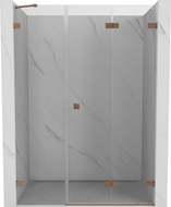 Mexen Lunar-F faltbare Duschkabinentür rechts 115 cm, transparent, gebürstetes Kupfer - 836S-115-050-65-00-P