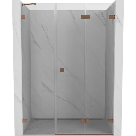 Mexen Lunar-F Falttür für die Dusche rechts 135 cm, transparent, gebürstetes Kupfer - 836S-135-050-65-00-P