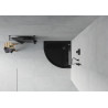 Mexen Flat Halbrunde Duschwanne Slim 100 x 100 cm, schwarz, schwarzer Siphon - 41701010B