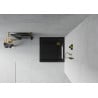 Mexen Flat quadratische Slim-Duschwanne 70 x 70 cm, schwarz, Ablaufgarnitur gold - 40707070G
