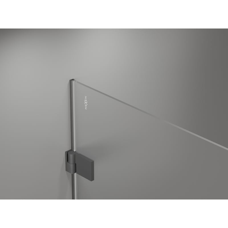 Mexen Lunar-B Duschschwingtür links 125 cm, transparent, Gun Metal - 832S-125-050-95-00-L