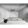 Mexen Lunar-F faltbare Duschkabinentür rechts 140 cm, transparent, gebürstetes Gun Gray - 836S-140-050-66-00-P