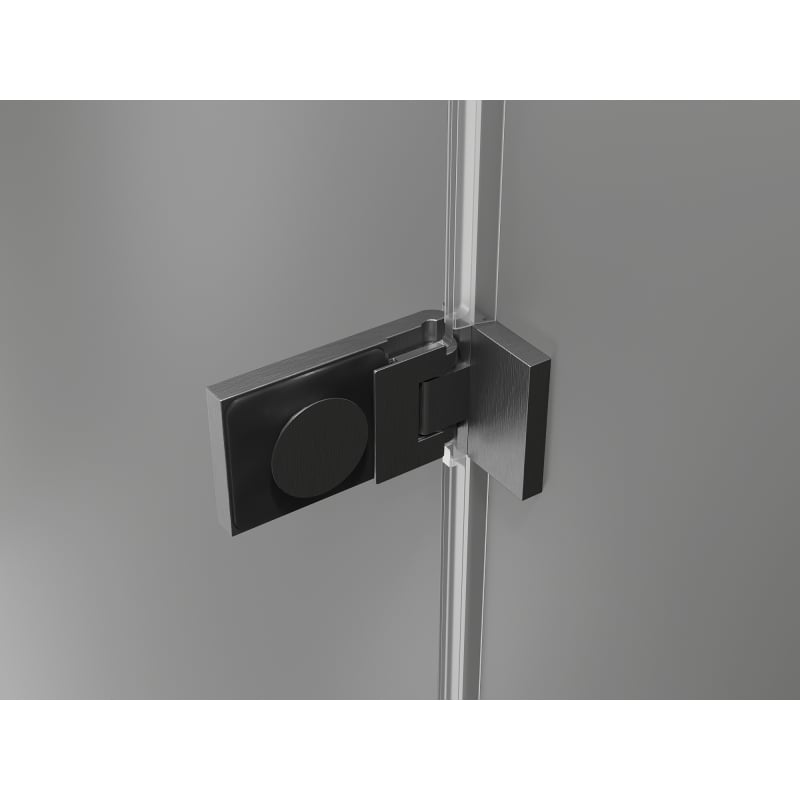 Mexen Lunar-F Duschfaltür rechts 150 cm, transparent, gebürstetes Gun Gray - 836S-150-050-66-00-P