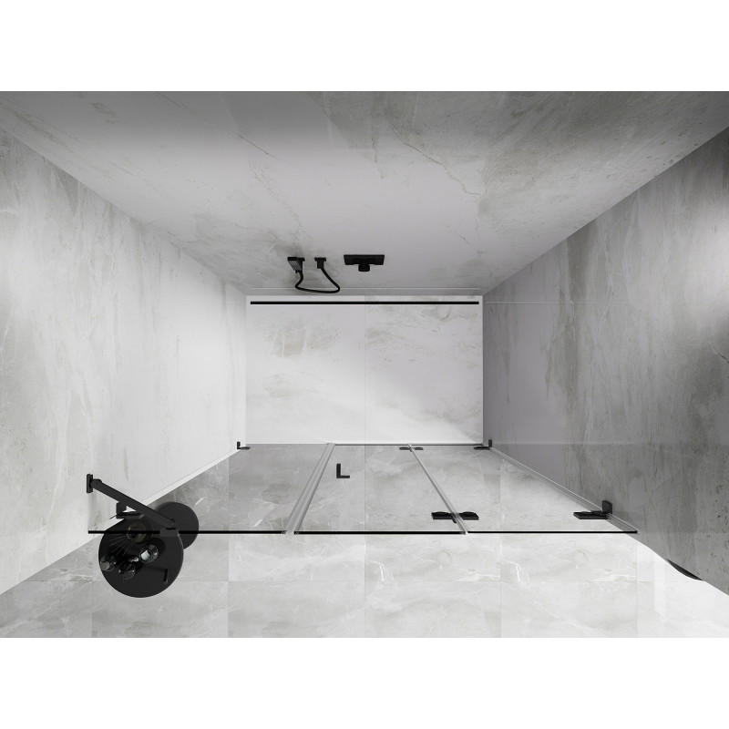 Mexen Lunar-F Duschfaltür rechts 150 cm, transparent, gebürstetes Gun Gray - 836S-150-050-66-00-P