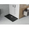 Mexen Flat rechteckige Slim-Duschwanne 120 x 70 cm, schwarz, Chrom-Siphon - 40707012