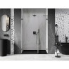 Mexen Lunar-B Duschabtrennung, links angeschlagen, Schwingtür, 135 cm, transparent, Gun Metal - 832S-135-050-95-00-L