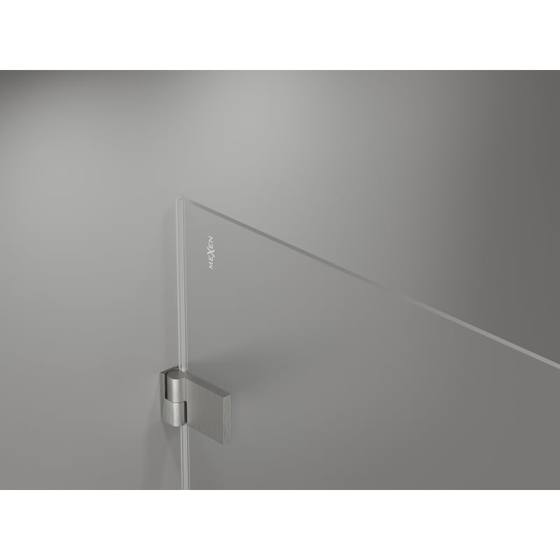 Mexen Lunar-B Dusch-Schwingtür links 110 cm, transparent, gebürstetes Nickel - 832S-110-050-97-00-L