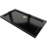 Mexen Flat rechteckige Duschwanne slim 140 x 70 cm, schwarz, goldener Siphon - 40707014G