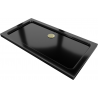 Mexen Flat rechteckige Slim-Duschwanne 130 x 70 cm, schwarz, goldener Siphon - 40707013G