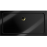Mexen Flat rechteckige Slim-Duschwanne 130 x 70 cm, schwarz, goldener Siphon - 40707013G