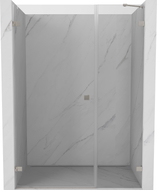 Mexen Lunar-B Duschdrehtür links 115 cm, transparent, gebürsteter Nickel - 832S-115-050-97-00-L