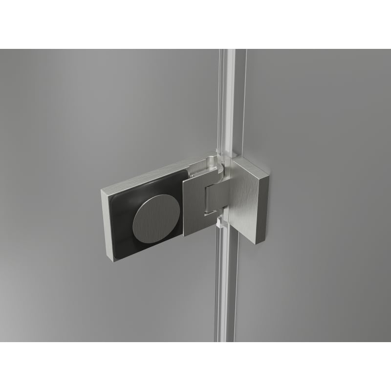 Mexen Lunar-F Falttür Duschabtrennung rechts 125 cm, transparent, gebürsteter Nickel - 836S-125-050-97-00-P