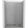 Mexen Lunar-F faltbare Duschabtrennung rechts 130 cm, transparent, gebürsteter Nickel - 836S-130-050-97-00-P