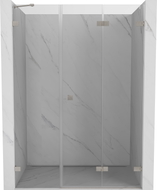 Mexen Lunar-F Falttür Dusche rechts 140 cm, transparent, gebürsteter Nickel - 836S-140-050-97-00-P