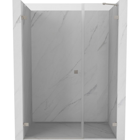 Mexen Lunar-B Duschclubtüren links 150 cm, transparent, gebürstetes Nickel - 832S-150-050-97-00-L