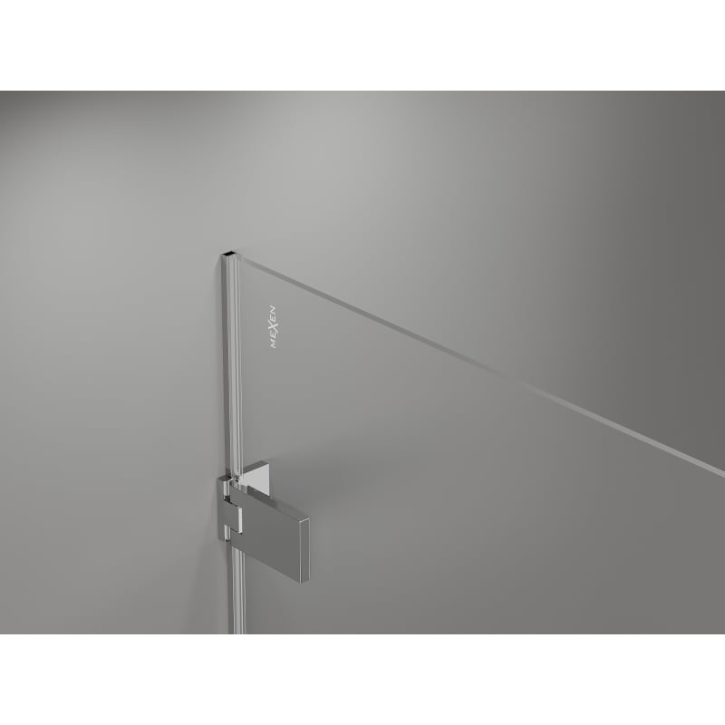 Mexen Lunar-F L Falttür, Dusche links 125 cm, transparent, Chrom - 836SL-125-050-01-00-L