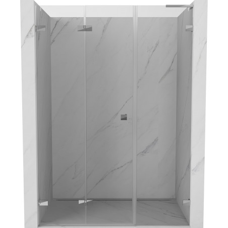 Mexen Lunar-F L Falttür, Dusche links 125 cm, transparent, Chrom - 836SL-125-050-01-00-L