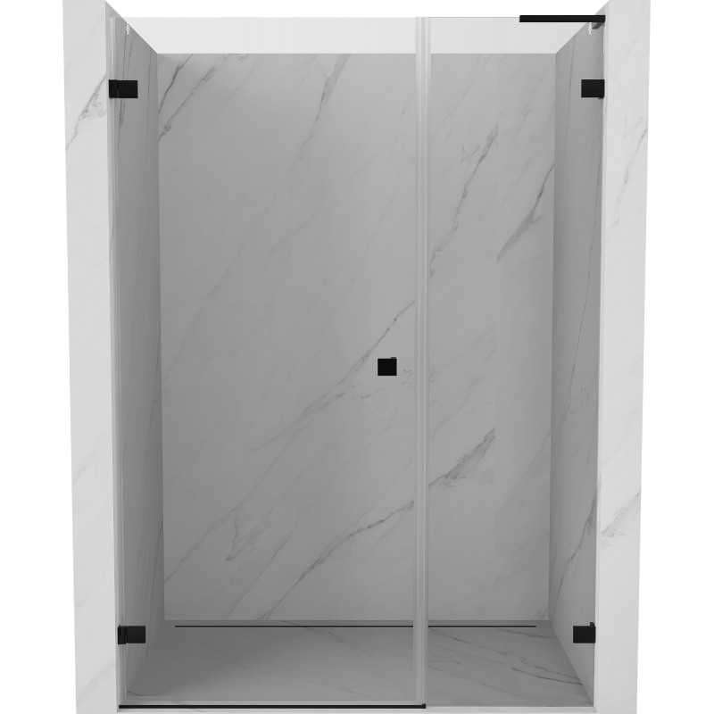 Mexen Lunar-B L Duschabtrennung Schwenktür links 125 cm, transparent, schwarz - 832SL-125-050-70-00-L