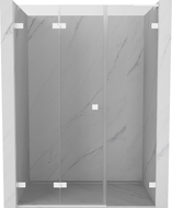 Mexen Lunar-F L Faltbare Duschtür links 125 cm, transparent, weiß - 836SL-125-050-20-00-L