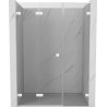 Mexen Lunar-F L Falttür Duschwand links 150 cm, transparent, weiß - 836SL-150-050-20-00-L