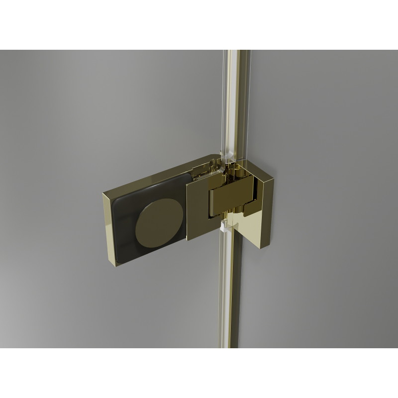 Mexen Lunar-F L Klapp-Duschtür links 145 cm, transparent, gold - 836SL-145-050-50-00-L