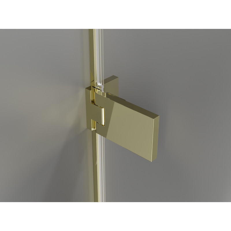 Mexen Lunar-F L Klapp-Duschtür links 145 cm, transparent, gold - 836SL-145-050-50-00-L