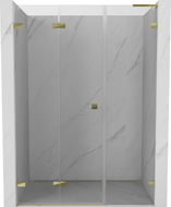Mexen Lunar-F L faltbare Duschkabinentür links 150 cm, transparent, gold - 836SL-150-050-50-00-L
