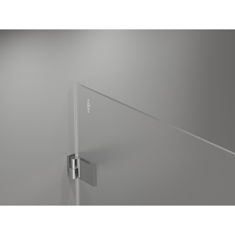 Mexen Lunar-B rechte aufklappbare Duschabtrennung 145 cm, transparent, Chrom - 832S-145-050-01-00-P