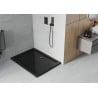 Mexen Flat rechteckige Slim-Duschwanne 130 x 80 cm, schwarz, schwarzer Siphon - 40708013B