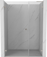 Mexen Lunar-B L Duschtür links 120 cm, transparent, gebürstetes Nickel - 832SL-120-050-97-00-L