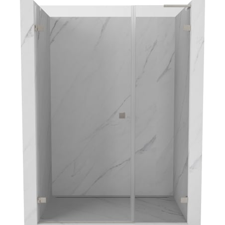 Mexen Lunar-B L Duschabtrennung links 125 cm, transparent, gebürsteter Nickel - 832SL-125-050-97-00-L