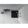Mexen Flat quadratische Slim-Duschtasse 100 x 100 cm, schwarz, Siphon chrom - 40701010