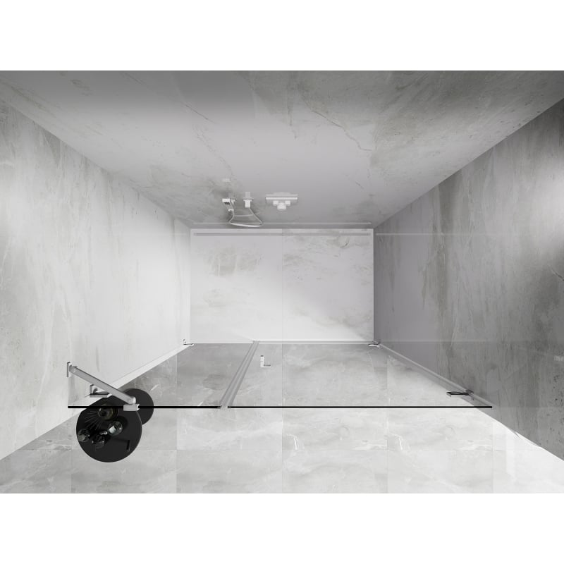 Mexen Lunar-B Duschdrehtür rechts 110 cm, transparent, weiß - 832S-110-050-20-00-P