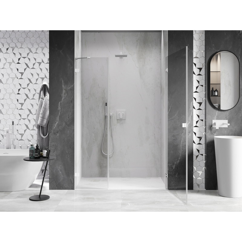 Mexen Lunar-B Duschdrehtüren rechts 115 cm, transparent, weiß - 832S-115-050-20-00-P