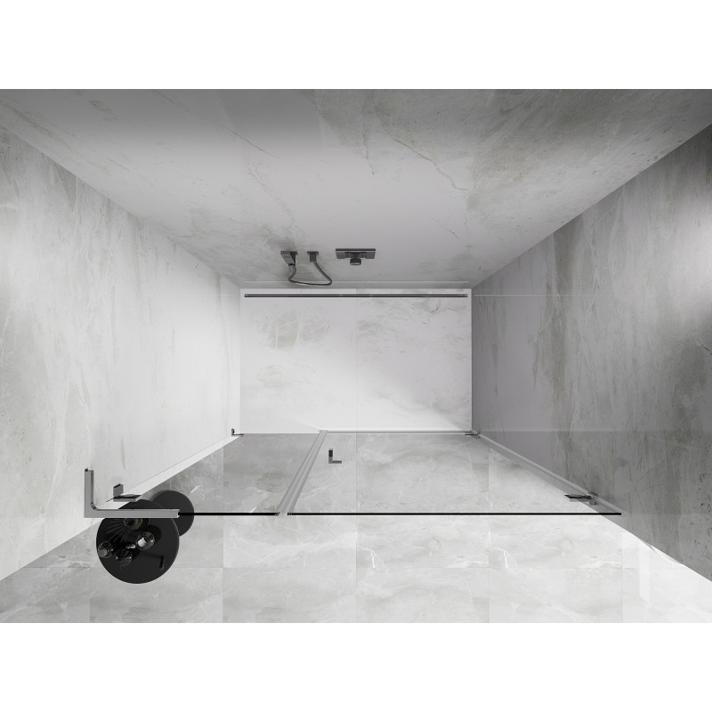 Mexen Lunar-B L Duschdrehtür rechts 145 cm, transparent, chrom - 832SL-145-050-01-00-P