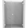 Mexen Lunar-B Duschdrehtür rechts 125 cm, transparent, weiß - 832S-125-050-20-00-P