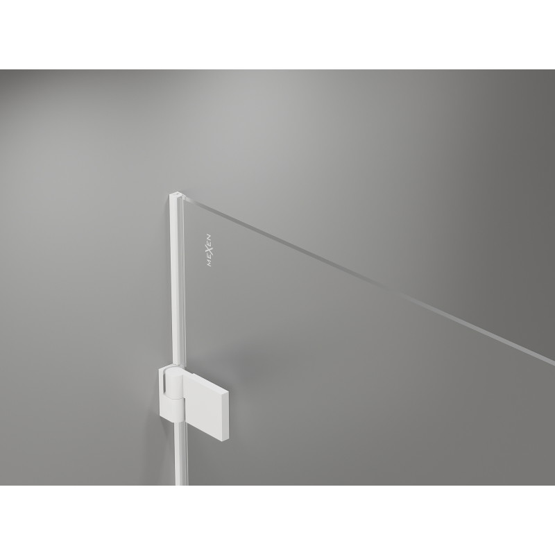 Mexen Lunar-B Duschdrehtür rechts 125 cm, transparent, weiß - 832S-125-050-20-00-P