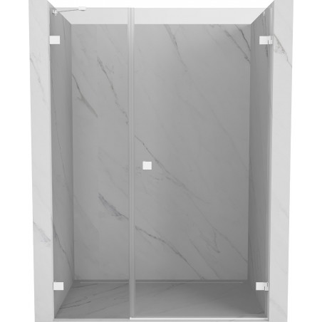 Mexen Lunar-B Duschdrehtür rechts 135 cm, transparent, weiß - 832S-135-050-20-00-P