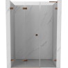 Mexen Lunar-F L Falttür für die Dusche links 130 cm, transparent, Roségold - 836SL-130-050-60-00-L