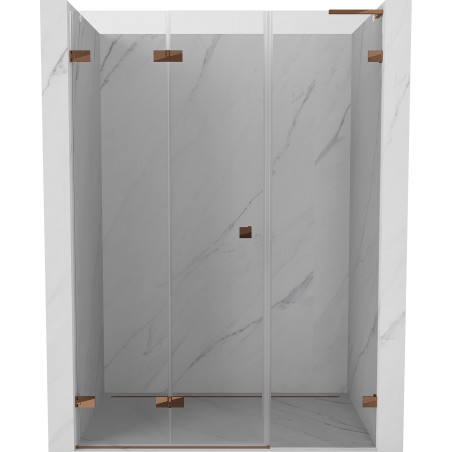 Mexen Lunar-F L Falttüren Duschabtrennung links 135 cm, transparent, Roségold - 836SL-135-050-60-00-L