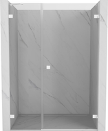Mexen Lunar-B Duschdrehtür rechts 140 cm, transparent, weiß - 832S-140-050-20-00-P