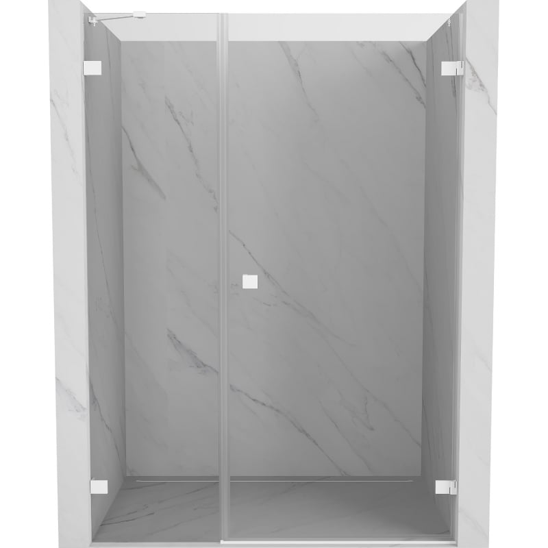 Mexen Lunar-B Duschdrehtür rechts 145 cm, transparent, weiß - 832S-145-050-20-00-P
