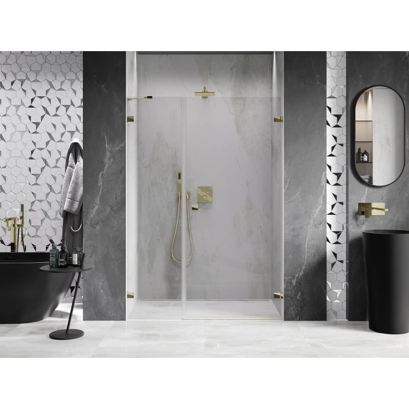 Mexen Lunar-B Duschdrehtür rechts 110 cm, transparent, gold - 832S-110-050-50-00-P