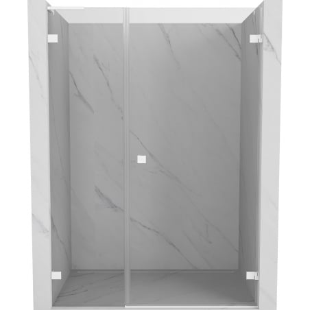 Mexen Lunar-B L Duschtür rechts öffnend 150 cm, transparent, weiß - 832SL-150-050-20-00-P