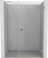 Mexen Lunar-B Duschfaltür rechts 145 cm, transparent, gold - 832S-145-050-50-00-P