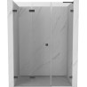 Mexen Lunar-F L Falttüren Links 110 cm, transparent, gebürstet Gun Gray - 836SL-110-050-66-00-L