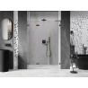 Mexen Lunar-F L Falttür für Dusche links 130 cm, transparent, gebürstetes Kanonengrau - 836SL-130-050-66-00-L
