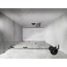 Mexen Lunar-F L Falttür für Dusche links 130 cm, transparent, gebürstetes Kanonengrau - 836SL-130-050-66-00-L